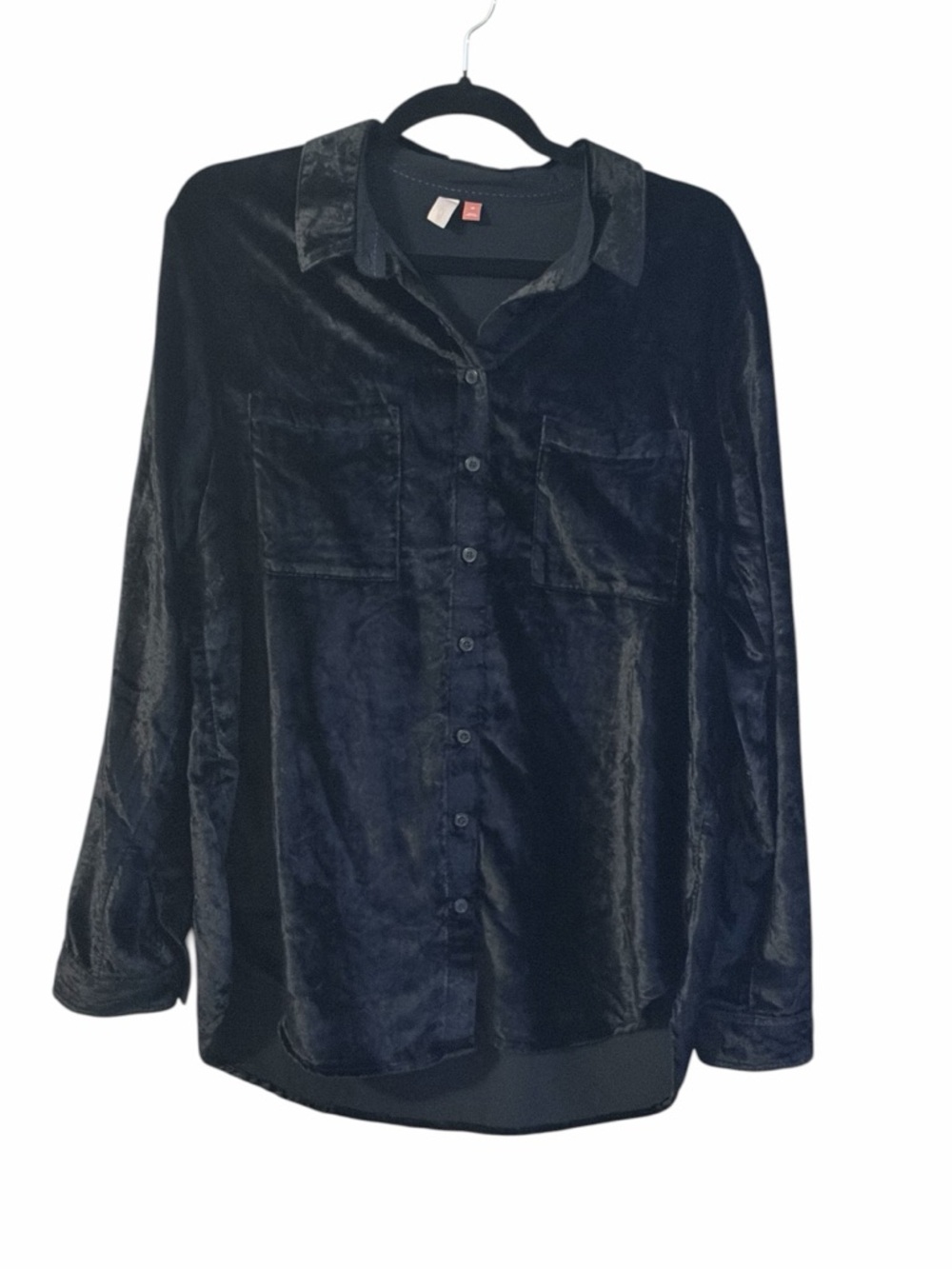 Pilcro Velvet Button Down‎ Shirt Anthropologie Velour Top